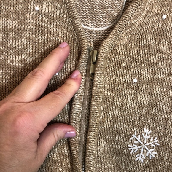 Heirloom Collectibles Sleeveless Zip Front Snowman Sweater Vest  Size XL - Picture 6 of 8